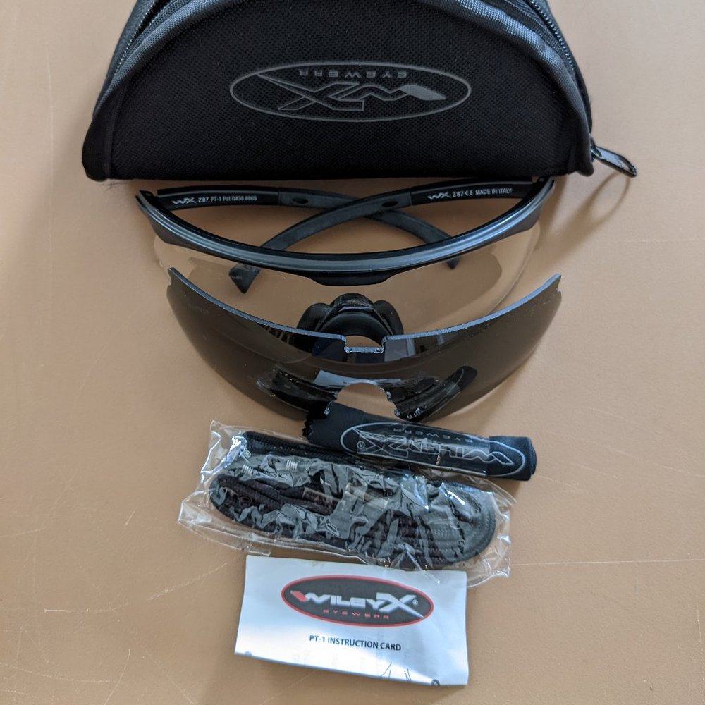 Wiley X PT-1 Ballistic Eye Protection 2 Lens Set